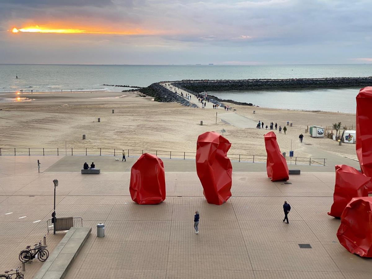 Panoramic View On Beach, Ships, Sea - Place To Be 奥斯滕德 外观 照片