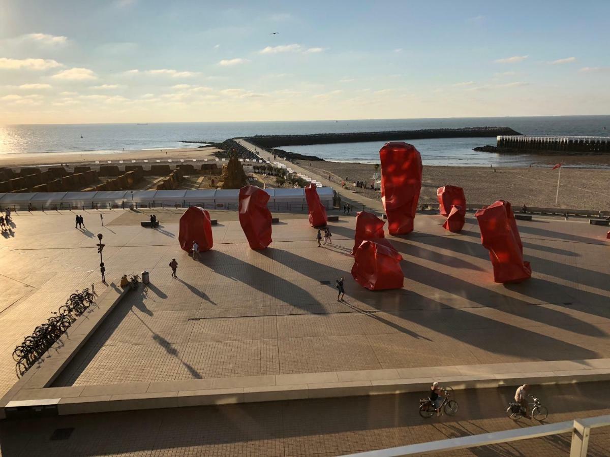 Panoramic View On Beach, Ships, Sea - Place To Be 奥斯滕德 外观 照片